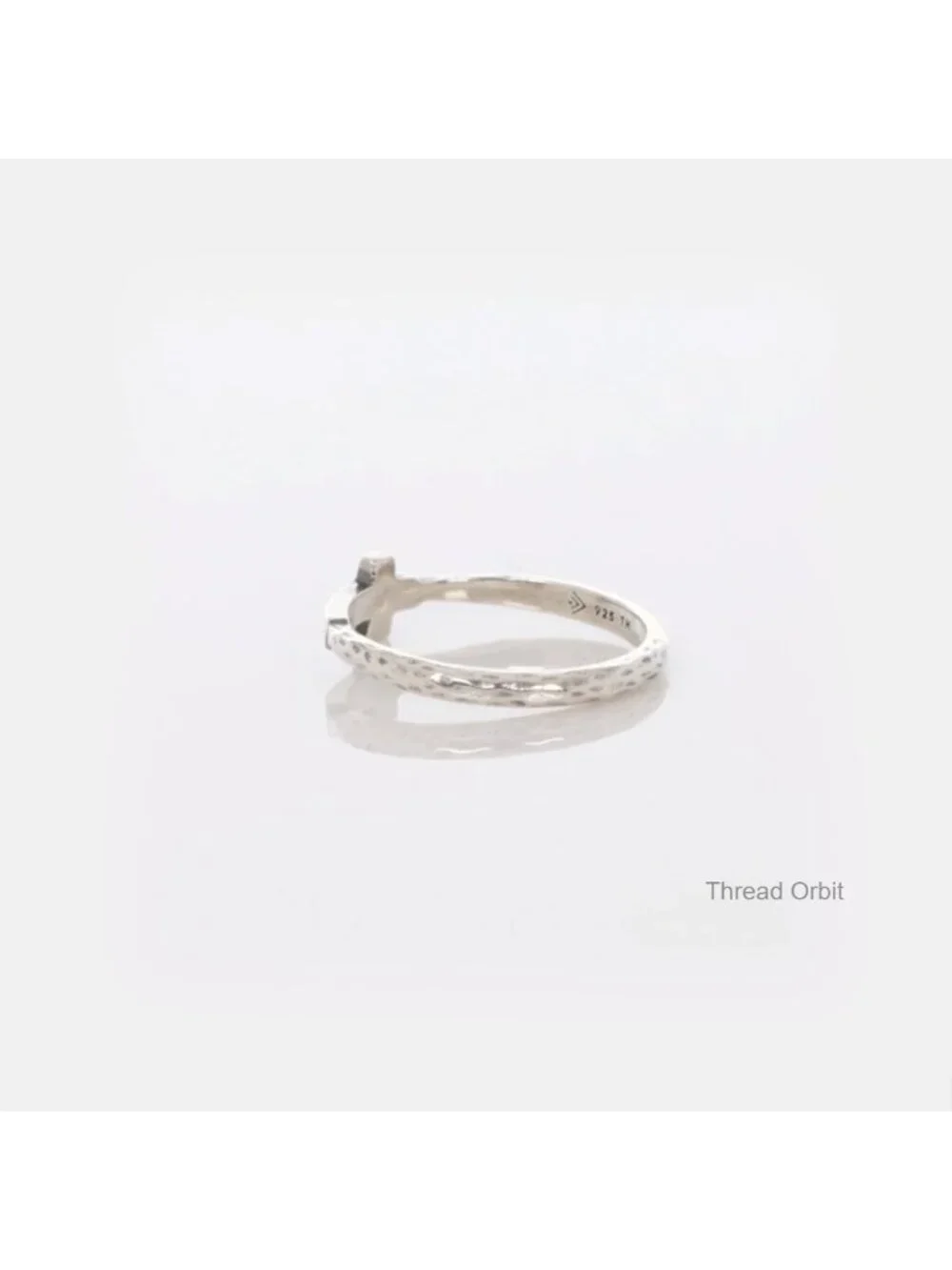 Sterling Silver Cross Textured Band Ring Elegant Stackable Jewelry